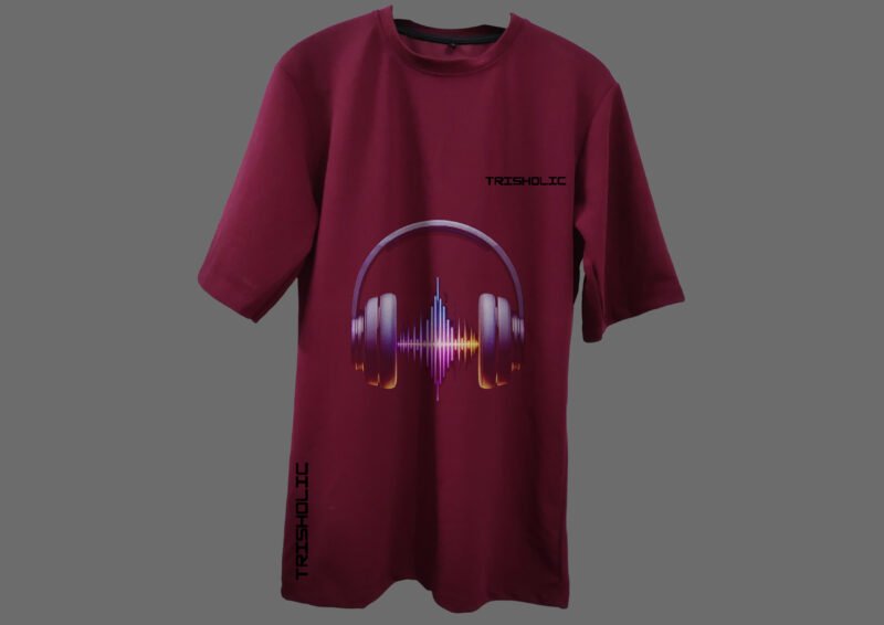 Dominator Oversized Red Graphic Printed designed Tee