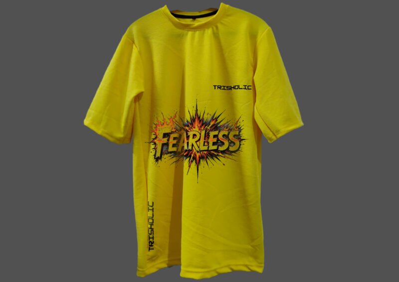 Printed Designed Vibrant and Yellow Over Sized T-shirt
