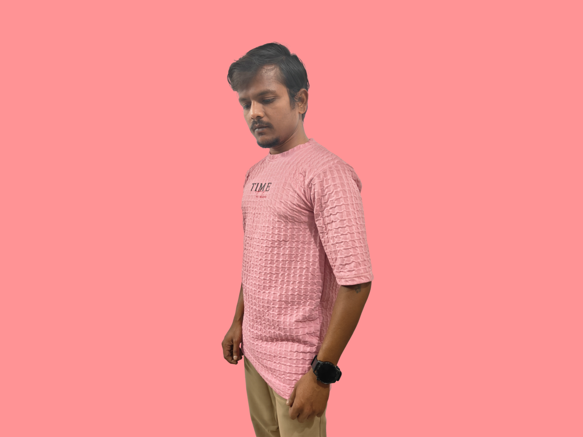 Trisholic Half Sleeve Pink Trendy T-shirt - Image 6