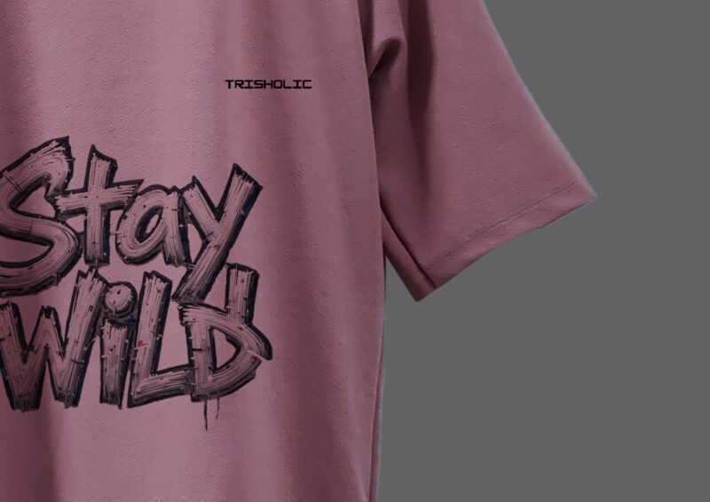 Cotton Candy Stylish oversized Printed Tshirt - Image 4