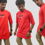 Red and Cotton Candy Streetwear Tee