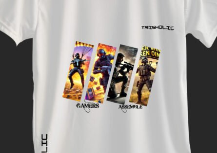 Gamers Suits designed Printed Graphic t-shirt - Image 5