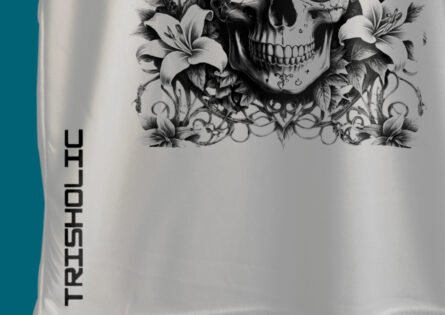 SKULL DESIGN WHITE COLOR T-SHIRT