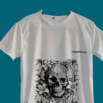 SKULL DESIGN WHITE COLOR T-SHIRT