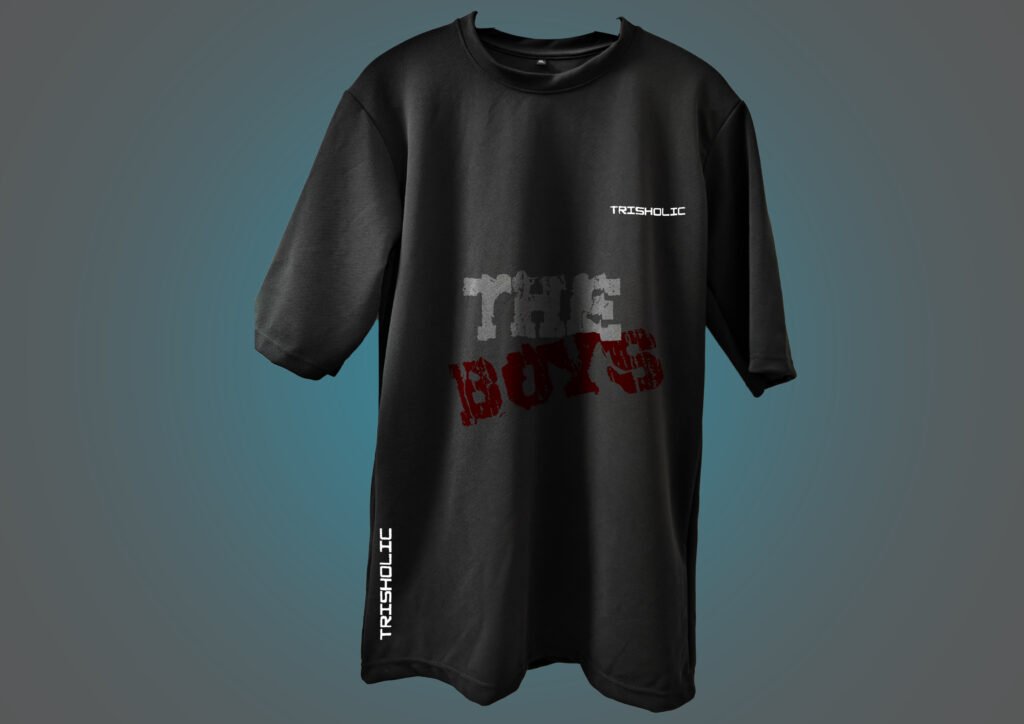 the boys Printed Black tshirt