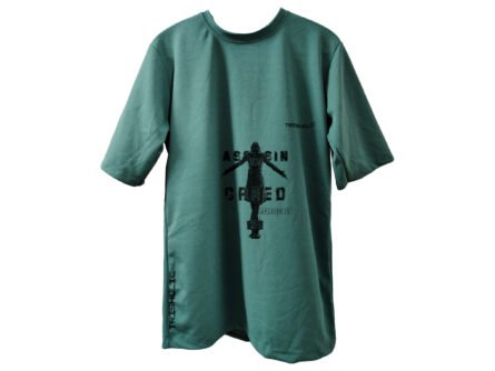 Trisholic Legacy of the Creed oversized t-shirt for Assassin’s Creed fans, medieval design.