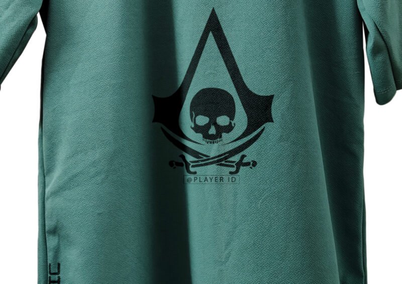 Trisholic Eagle Vision Assassin’s Creed gaming oversized t-shirt with blue and silver detailing.