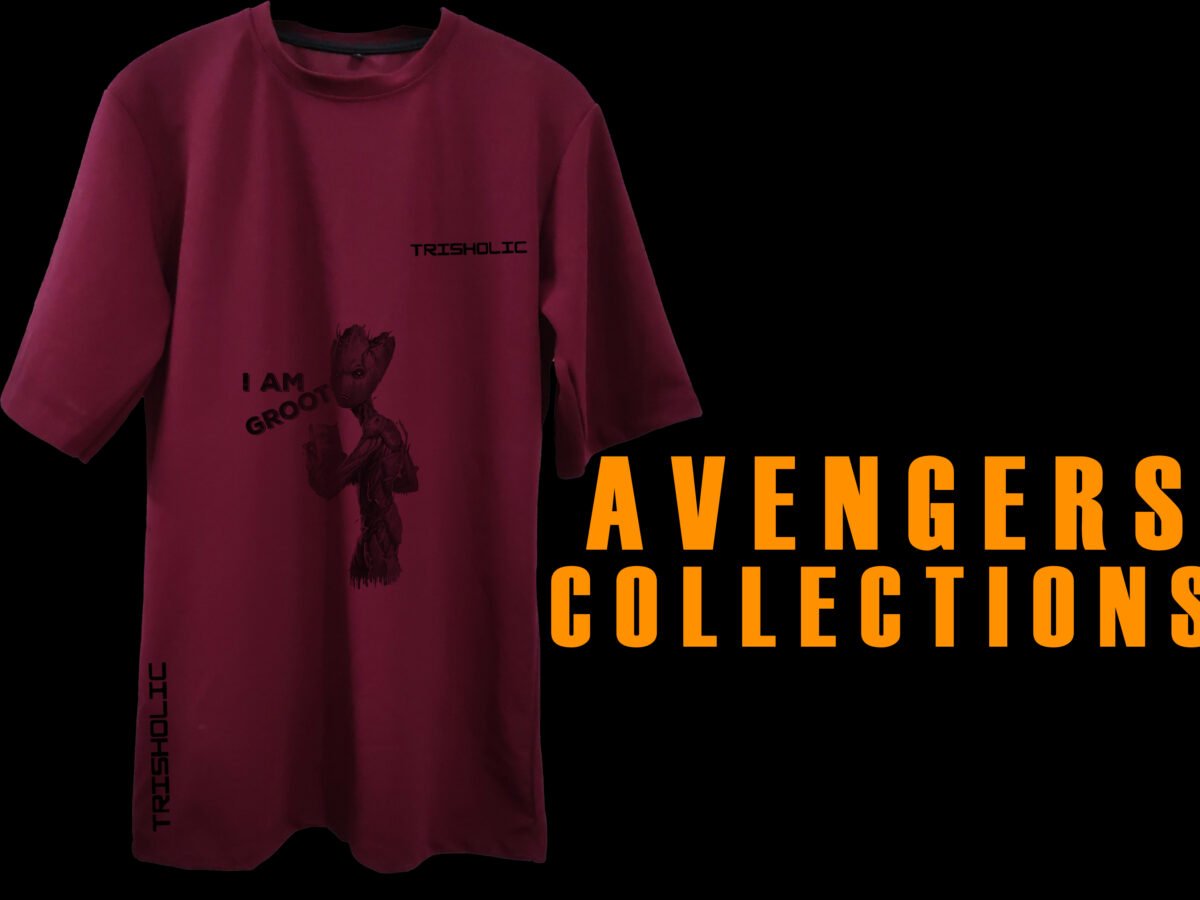 Trisholic Stylish Red Oversized I am Groot