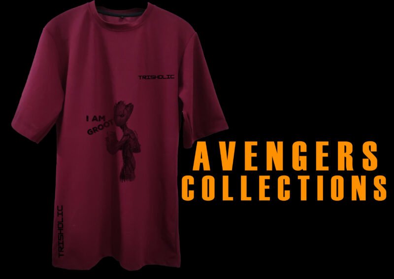 Trisholic Stylish Red Oversized I am Groot