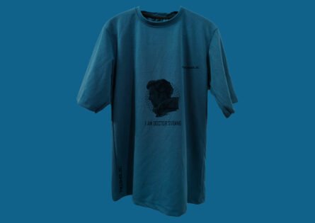 Blue oversized Avengers t-shirt by Trisholic – exclusive Marvel streetwear for men and women