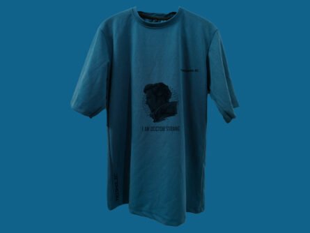 Blue oversized Avengers t-shirt by Trisholic – exclusive Marvel streetwear for men and women