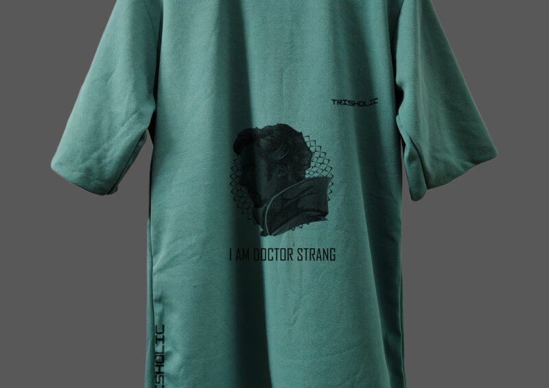 "Trisholic Avengers Oversized T-Shirt front view with Marvel superheroes"