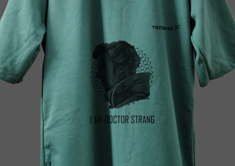 "Trisholic Avengers Oversized T-Shirt front view with Marvel superheroes"
