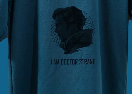 Blue oversized Avengers t-shirt by Trisholic – exclusive Marvel streetwear for men and women