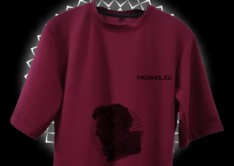Avengers-themed Trishoic red tee with Captain America shield design