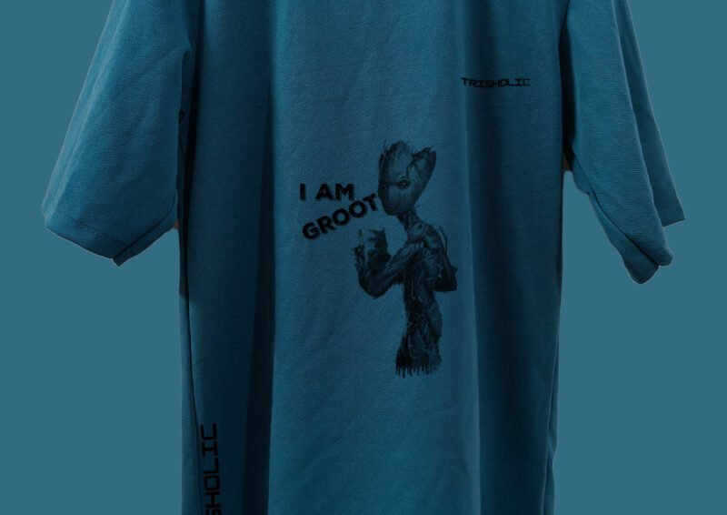 Trisholic Stylish Blue Oversized I am Groot - Image 2