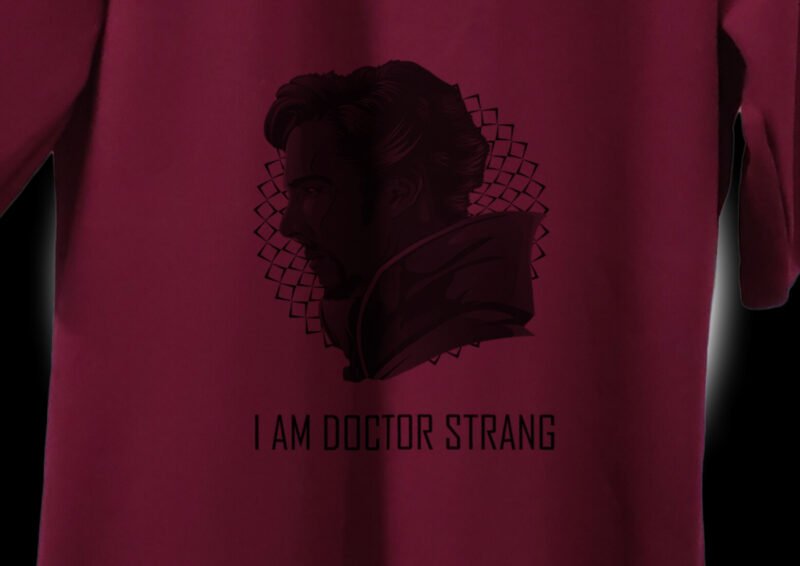 Hulk smashing through on a vibrant red Trishoic brand T-shirt