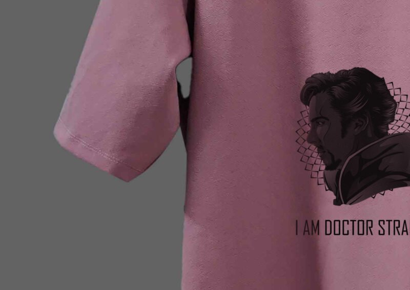 "Trisholic Avengers Oversized T-Shirt front view with Marvel superheroes"