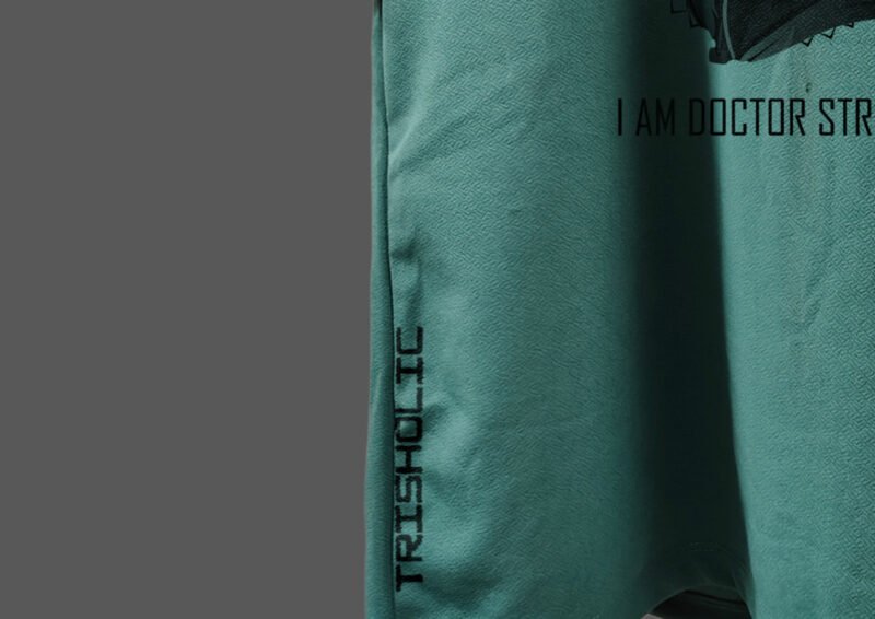"Trisholic Avengers Oversized T-Shirt front view with Marvel superheroes"