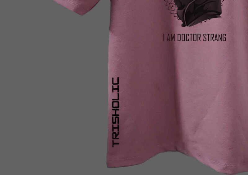 "Trisholic Avengers Oversized T-Shirt front view with Marvel superheroes"