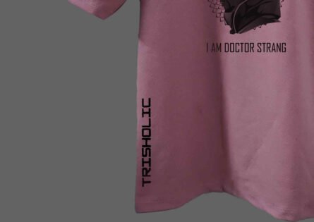 "Trisholic Avengers Oversized T-Shirt front view with Marvel superheroes"