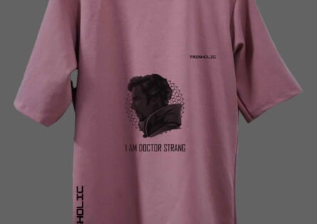 "Trisholic Avengers Oversized T-Shirt front view with Marvel superheroes"