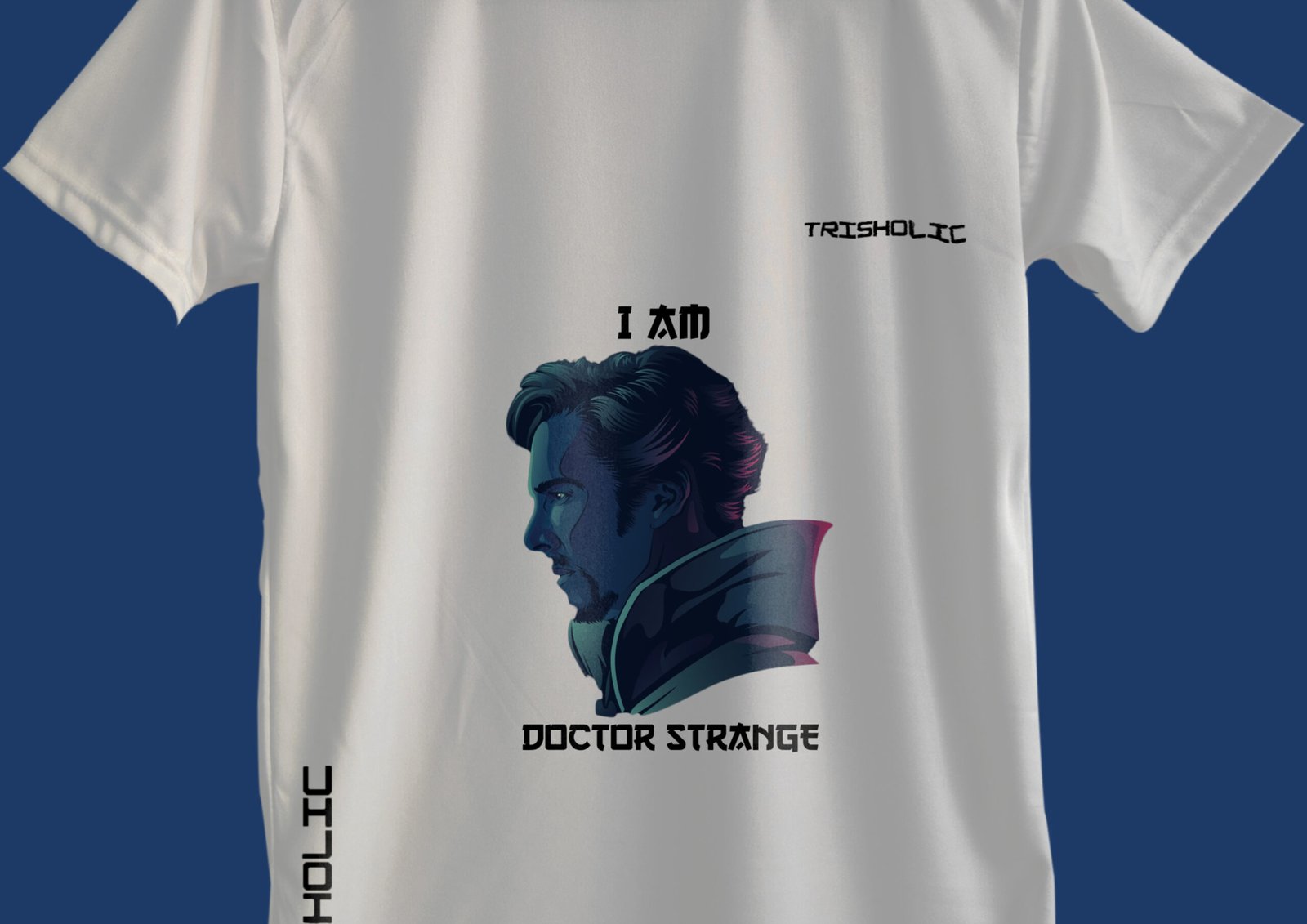 Thor hammer print on Trishoic’s white Avengers collection tee