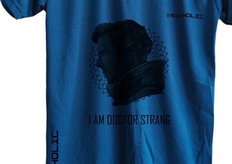Thor hammer print on Trishoic’s blue Avengers collection tee