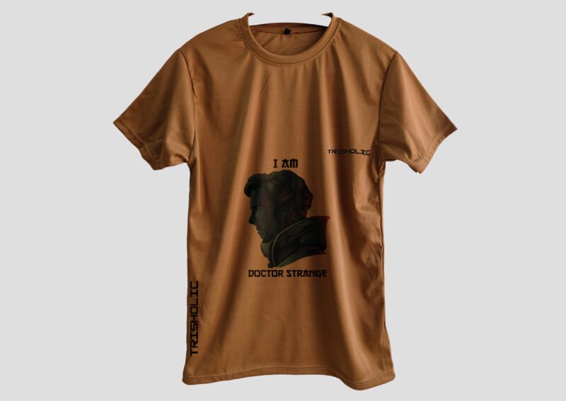 Thor hammer design on Apricot Glow Avengers tee by Trishoic