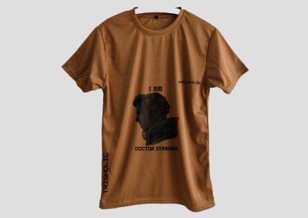 Thor hammer design on Apricot Glow Avengers tee by Trishoic
