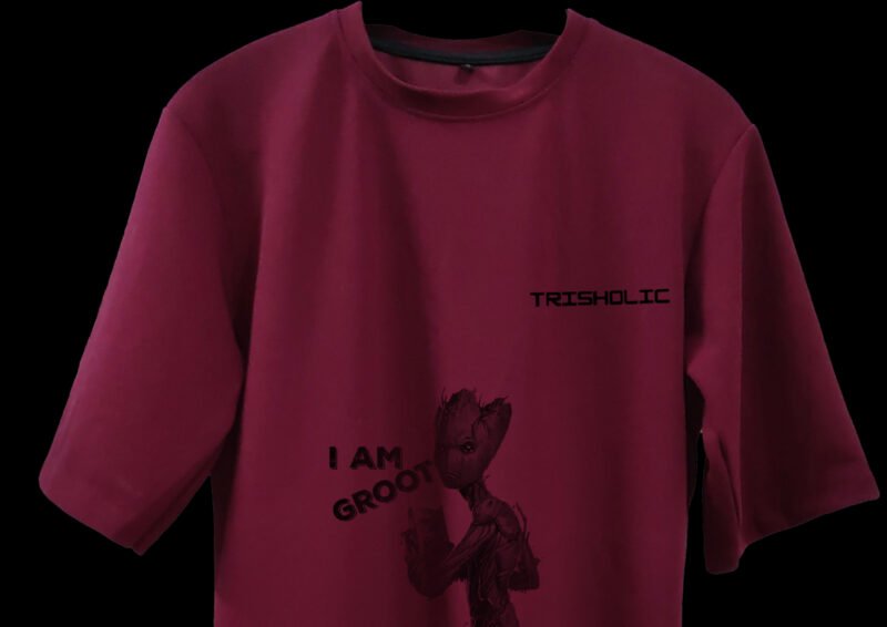 Trisholic Stylish Red Oversized I am Groot - Image 6