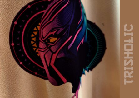 Sexy peach with black panther designed