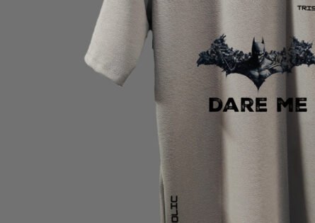 Dusty Gray Oversized Batman T-Shirt – Bold Graphic, Vintage Streetwear, Premium Cotton