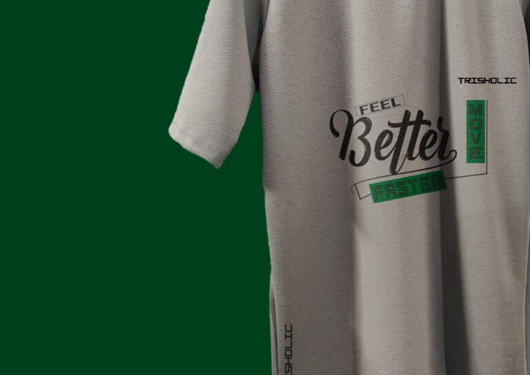 Fabric Detail of Move On Print on Cotton Tee