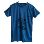 Minimalist white Trisholic shirt with the quote “Discipline Over Motivation” in sharp black type.
