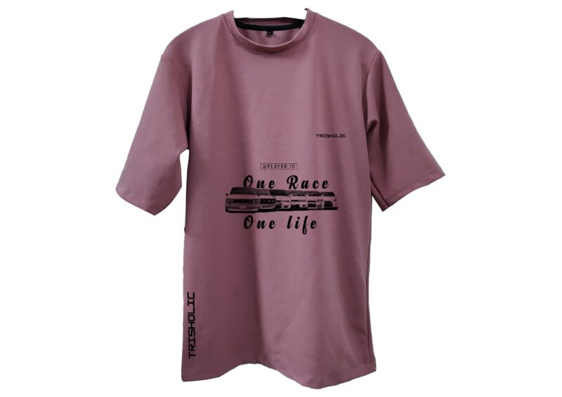 Trisholic Street Racer Dreams Need for Speed gamer oversized t-shirt in cotton candy pastel colors.