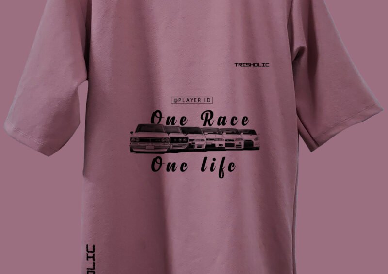 Trisholic Midnight Rush Need for Speed pastel cotton candy oversized t-shirt for gamers.