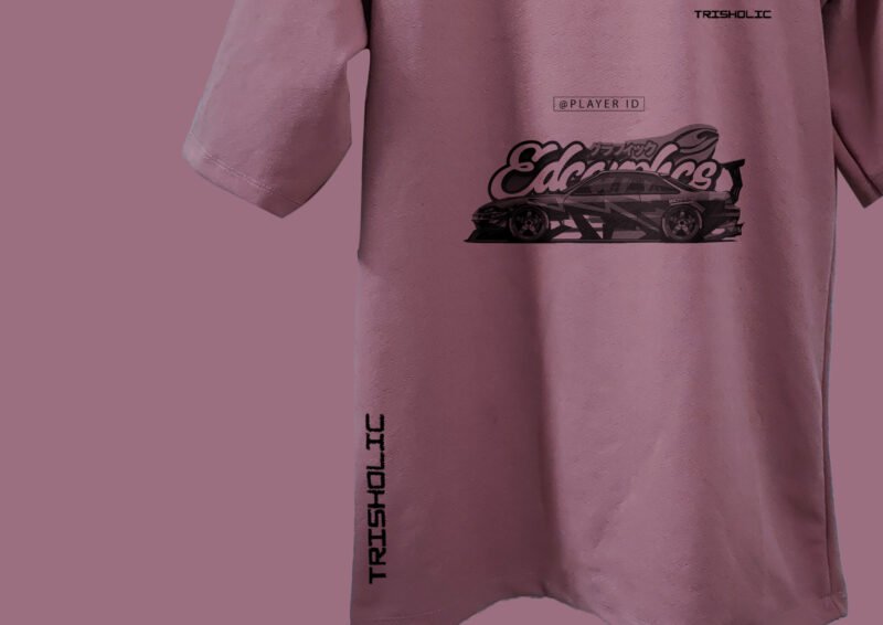 Trisholic Fast Lane Fever cotton candy oversized t-shirt for Need for Speed racing gamers.