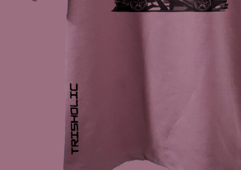 Trisholic Neon Drift Need for Speed inspired cotton candy oversized t-shirt, pastel gamer wear.