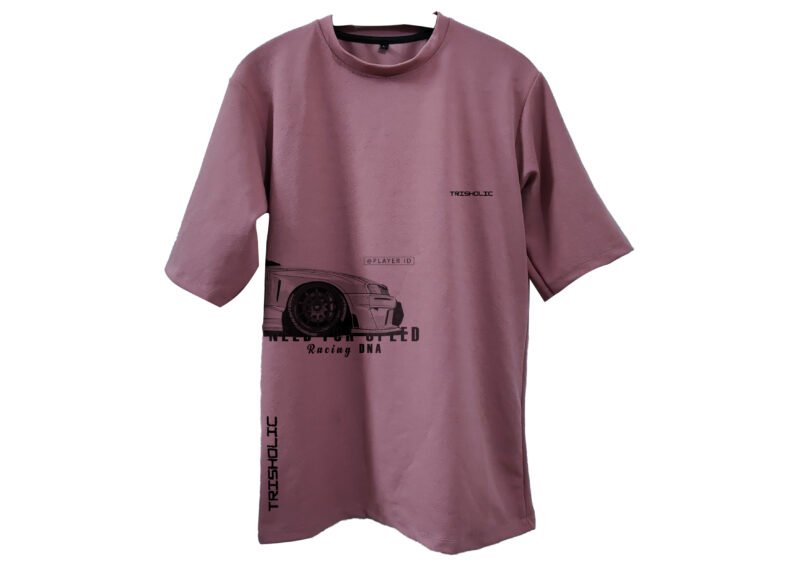 Trisholic Street Racer Dreams Need for Speed gamer oversized t-shirt in cotton candy pastel colors.
