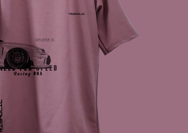 Trisholic Neon Drift Need for Speed inspired cotton candy oversized t-shirt, pastel gamer wear.