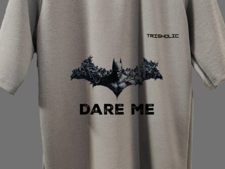 Dusty Gray Oversized Batman T-Shirt – Bold Graphic, Vintage Streetwear, Premium Cotton