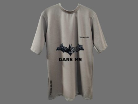 Dusty Gray Oversized Batman T-Shirt – Bold Graphic, Vintage Streetwear, Premium Cotton