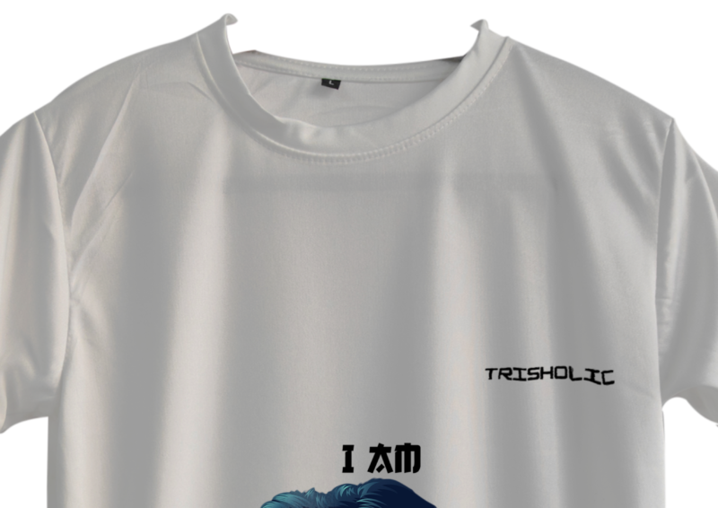 "Group photo of friends wearing white round neck oversized Avengers-themed Trisholic t-shirts outdoors"