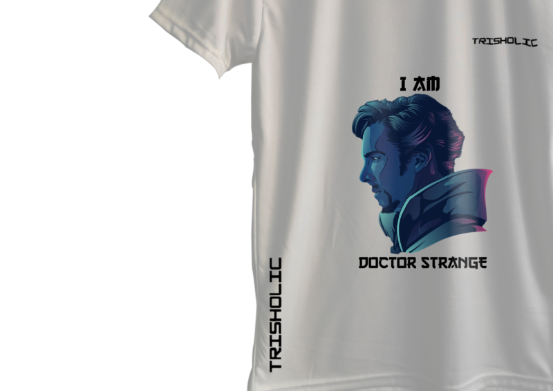 "White round neck oversized Trisholic t-shirt with Captain America’s shield design on the back"