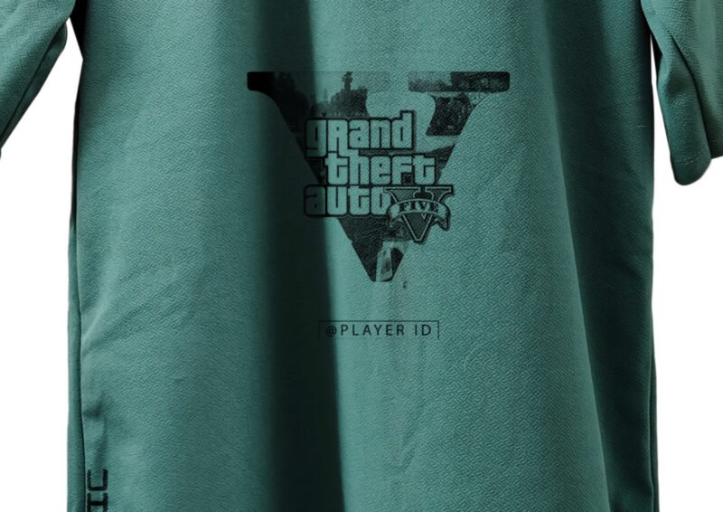Trisholic Wanted Level GTA-inspired oversized t-shirt with 5-star police chase art.
