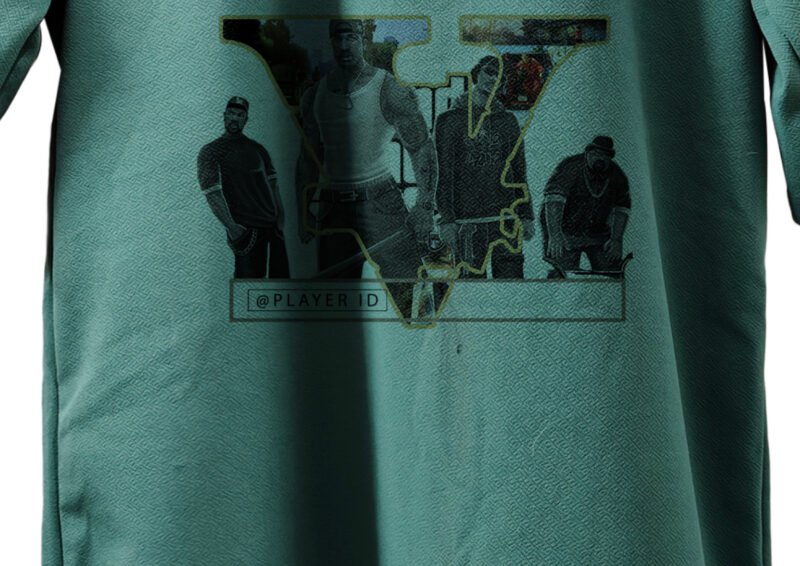 Trisholic Vice Streets GTA-themed oversized t-shirt in neon colors for gamers.