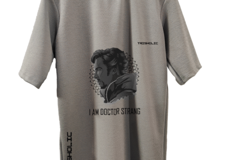 "Close-up of Avengers artwork on premium cotton t-shirt"