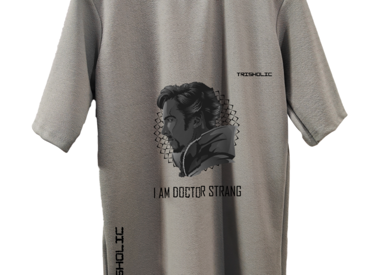"Close-up of Avengers artwork on premium cotton t-shirt"