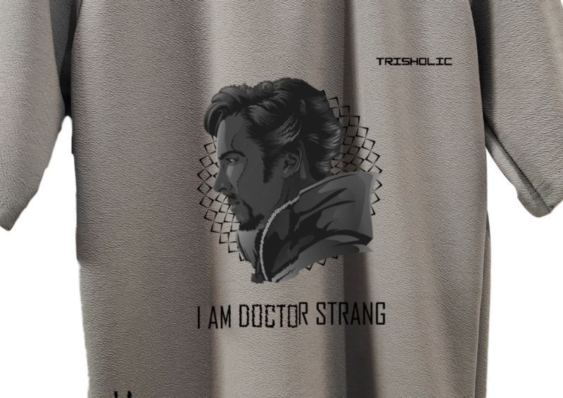 "Model wearing Trisholic Marvel oversized tee - back Avengers print"